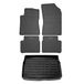 OMAC 1541YPS-484 Ensemble de tapis de sol noir, Caoutchouc