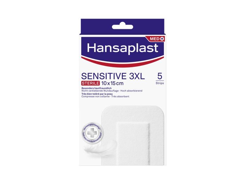 Hansaplast Sensitive 3XL - 10 x 15 cm - 5 stuks