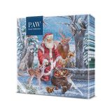 PAW Papieren servetten, 3-laags (33 x 33 cm), 20 stuks, papieren servetten met kerst-, winter- en snoepmotief, ideale tafeldecoratie voor Kerstmis (Cadeautjes van de kerstman)