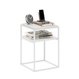 Furinno Modern Lifestyle Stapelbaar Plank, 2-Tier, Engineered Wood, Solid Wit/Wit