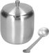 Allecto Plus Suikerpot met Deksel en Lepel RVS 370ml