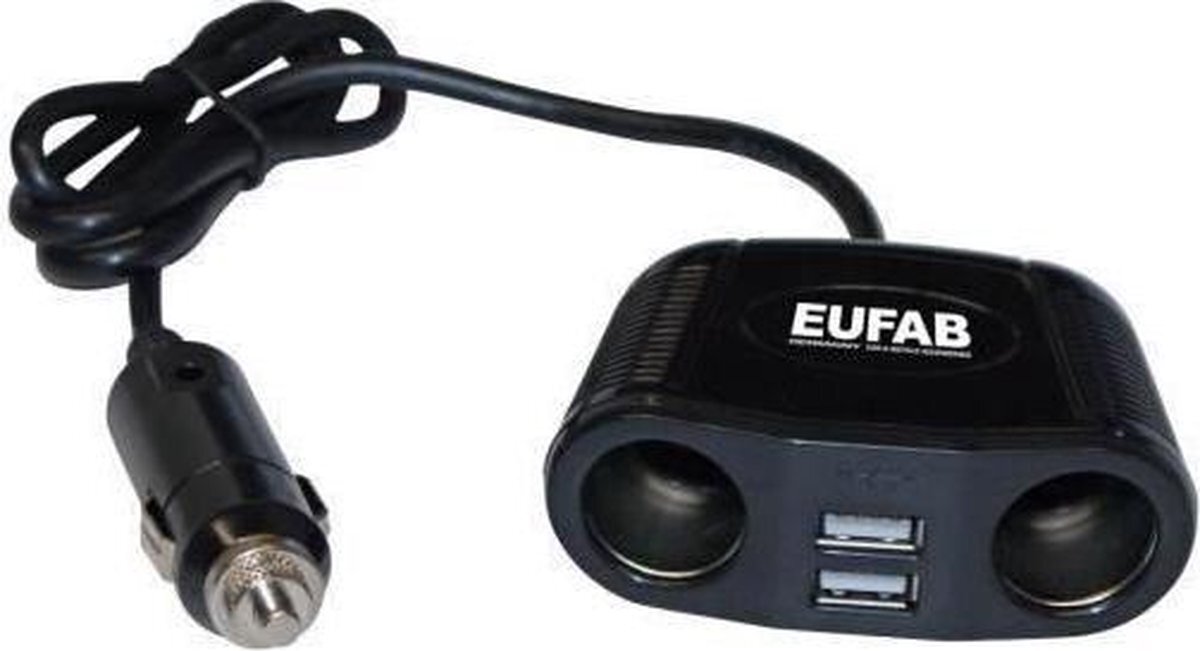 EUFAB Dubbele sigarettenaansteker - 2 elektrische apparaten - CE-norm