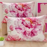 PETTI Artigiani Italiani - Paar kussenslopen 80 x 40 cm, van microvezel, decoratief kussen voor slaapkamer, bank, woonkamer, set van 2 kussenslopen, bloemenpatroon 41, 100% Made in Italy