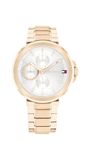 Tommy Hilfiger Analoog multifunctioneel kwartshorloge voor dames met zilveren roestvrijstalen armband - 1782754, Goud, armband