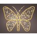 Lumineo Figurine LED papillon métal 38x30cm or/blanc chaud/classique chaud pour extérieur avec variateur et minuterie