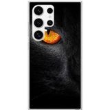 Samsung Galaxy S24 Ultra Oeil de panthere bedrukt siliconen hoesje