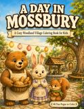 A Day in Mossbury: A Cozy Woodland Village Coloring Book for Kids