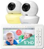 Babysense Babyfoon HD avec écran de 5 pouces et 2 caméras