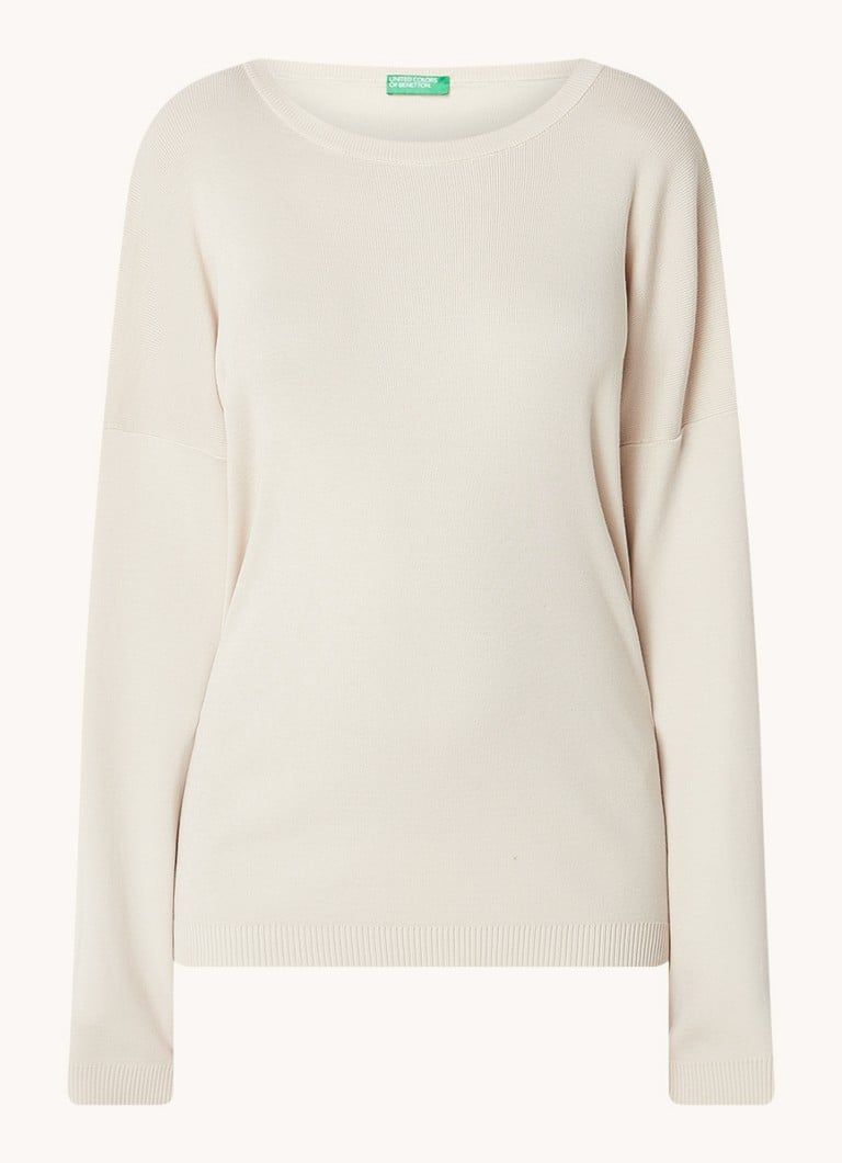 Benetton Fijngebreide pullover met ronde hals
