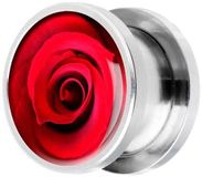 KULTPIERCING Tunnel chirurgisch staal Flesh Rose AMZ145