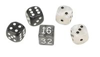 Philos Backgammon Dobbelstenen Set zwart/wit 16 mm