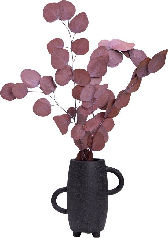 QUVIO Vaas – Zwart – Keramiek – 18 cm hoog