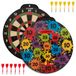 Hy-Pro Dubbelzijdig magnetisch dartbord voor kinderen | Klassieke en verfsplatterontwerpen, 12 veilige magnetische darts, 4 spellen in 1, 45 cm, voor binnen en buiten, draagbaar