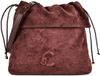 Coccinelle Leren schoudertas Lidia Suede Le. / Smooth Le. Shoulderbag Berry / Berry donkerpaars