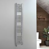 Hudson Reed Sèche-serviettes électrique plat – Chromé – 160 cm x 30 cm - Avec élément thermostatique câblé - Kent – ECOSO