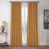 HPD Half Price Drapes Heritage pluche fluwelen gordijnen 213 cm lange kamer verduisterende gordijnen voor slaapkamer en woonkamer 127 x 213 cm (b x l), (1 paneel), retro goud