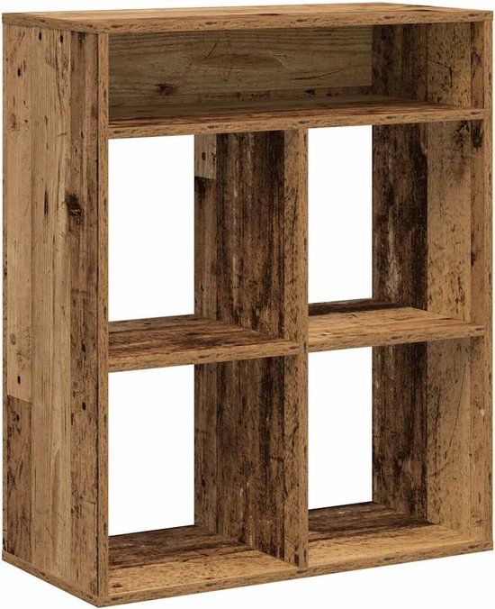 vidaXL Boekenkast 66x31x80 cm bewerkt hout oud houtkleurig