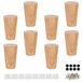 Huismerk Set van 8 Pieds de meuble en bois de 8 cm avec matériel de fixation