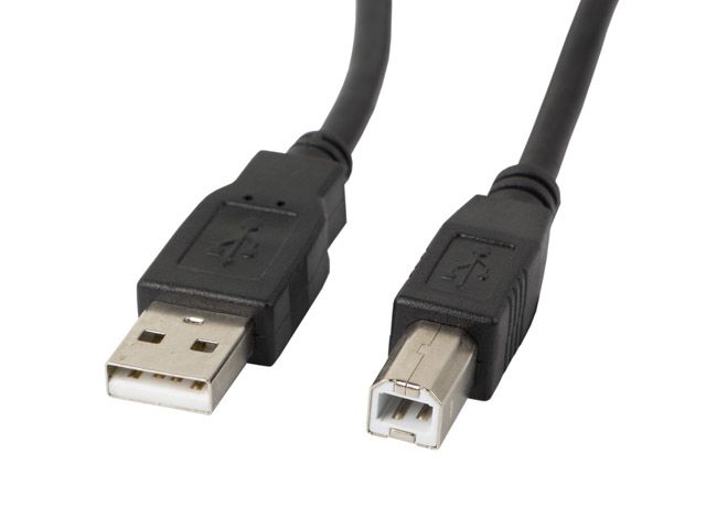 Lanberg USB 2.0 Kabel - USB A naar USB B - 1.8m - Zwart