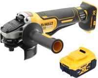 DeWalt DCG 406 N accu haakse slijper 18 V 125 mm borstelloos + 1x accu 5,0 Ah - zonder oplader