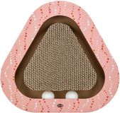 Trixie Krabplank Hartjes - Driehoekig Karton Zalm 36x36x5 cm - Met Speelballen