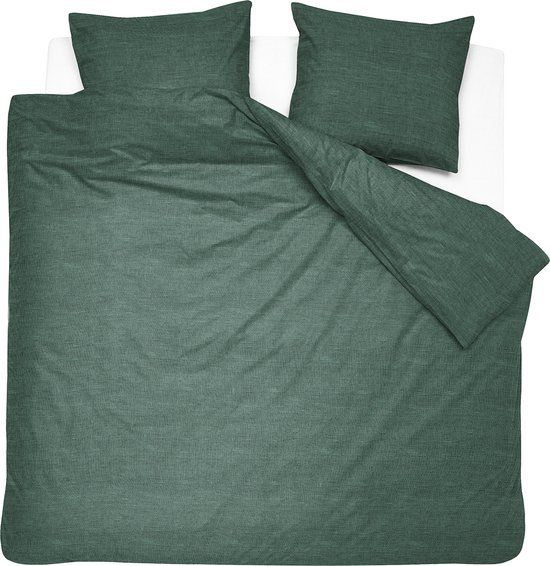 Cinderella Lyn Dekbedovertrek - Katoen - Lits-Jumeaux Extra Breed - 260x200/220 cm - Groen