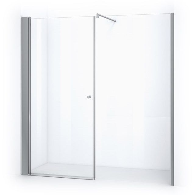Maxaro Douchewand met Draaideur Zircon Comfort 190cm Chroom - EAN: 6095831239259