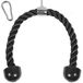Yes4All Deluxe Tricep Touw Kabel Bevestiging, 27 & 36 inch, Oefening Machine Bijlagen Katrol Systeem Gym Pull Down Touw met Karabijnhaak, Laadpen 1" en 2" Gewichtsplaat
