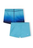 Minoti Zwembroek Kind 2-Pack Turquoise Ombré Jongens - Sneldrogend