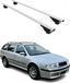 Skoda Octavia Combi, bouwjaar 1998-2004, porte-bagages (barres transversales) en métal, couleur argent