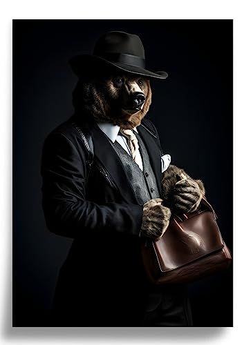 Cool Factory A3 City poster - Bear - Photo for living room and bedroom