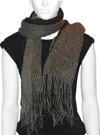 Behave sjaal - sjaal gebreid - warme sjaal bruin grijs