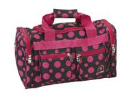 Rockland Plunjezak, Zwart Roze Stip, Eén maat, 19 inch draagtas