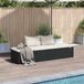 vidaXL Tuinbed - 195x60 cm - Polyrattan - Zwart - Groen