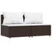 vidaXL Tuinmiddenbank met kussens, 2 stuks, poly rattan, bruin