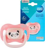 Canpol Babies - Siliconen Symmetrische Fopspeen - 18 m + EXOTISCH (panda, roze) 1 st