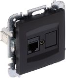 Elektro-Plast Santra - Prise murale - RJ-45 - Noir - Plastique ABS