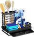Sans marque Organiseur de cuisine, Acier inoxydable, Noir
