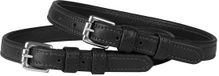 Horka Sangles de bottes double cuir Noir/Argent