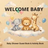 Baby Shower Guest Book and Baby's First Numbers Coloring Book