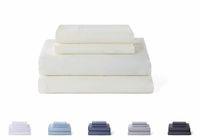 Todocama Underzy 5003 4-delige beddengoedset met hoeslaken en 2 kussenslopen 50 x 80 cm, voor bed 180 x 190/200 cm, beige