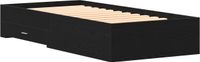 vidaXL Bedframe, eiken, zwart, 100 x 200 cm, bewerkt hout