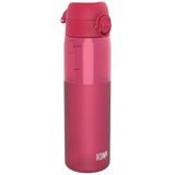 ION8 Waterfles, 500 ml/18 oz, Lekvrij, Makkelijk te Openen, Veilige Vergrendeling, Vaatwasserbestendig, BPA-vrij, Draaghendel, Past in Bekerhouders, Makkelijk Schoon, Half Gesneden Viva Magenta