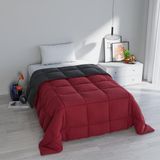 Italian Bed Linen ELEGANT Winter Quilt, Bordeaux/Donkergrijs, 220x260cm