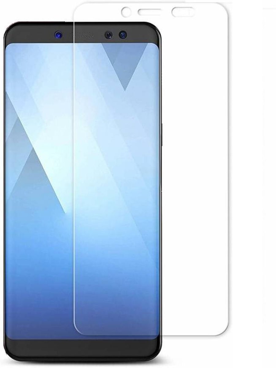 Colorfone 1x PREMIUM Display Screenprotector Tempered Glass 9H 0.3MM / Gehard Glas / Shock Absorbing voor de Samsung Galaxy A8 2018/Duos 5.6
