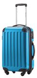 Hauptstadtkoffer ALEX Handbagage Koffer 55x38x23 cm, 42 L, Cijferslot, Uitbreidbare Hardschalige Trolley van PC ABS, 3,2 kg, 4 Dubbele Wielen, Cyaan blauw