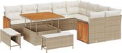 vidaXL Tuinbank Set 13-st 11-Aantal zitplaatsen Beige en Crème