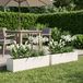 VidaXL Plantenbak 2 st wit 80 x 20 x 20 cm koudgewalst staal