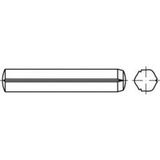 TOOLCRAFT TO-5437497 Cilindrische kerfstift 4 mm Staal 100 stuk(s)