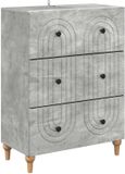 vidaXL Ladekast Betongrijs 66 x 34,5 x 90 cm Bewerkt hout